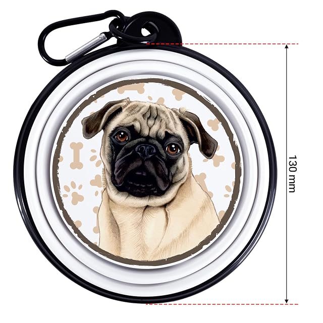Foto 7 de 7 de MOPS - Bebedero plegable portátil con mosquetón para viajes. Cuenco para mascotas, portátil, ligero y único