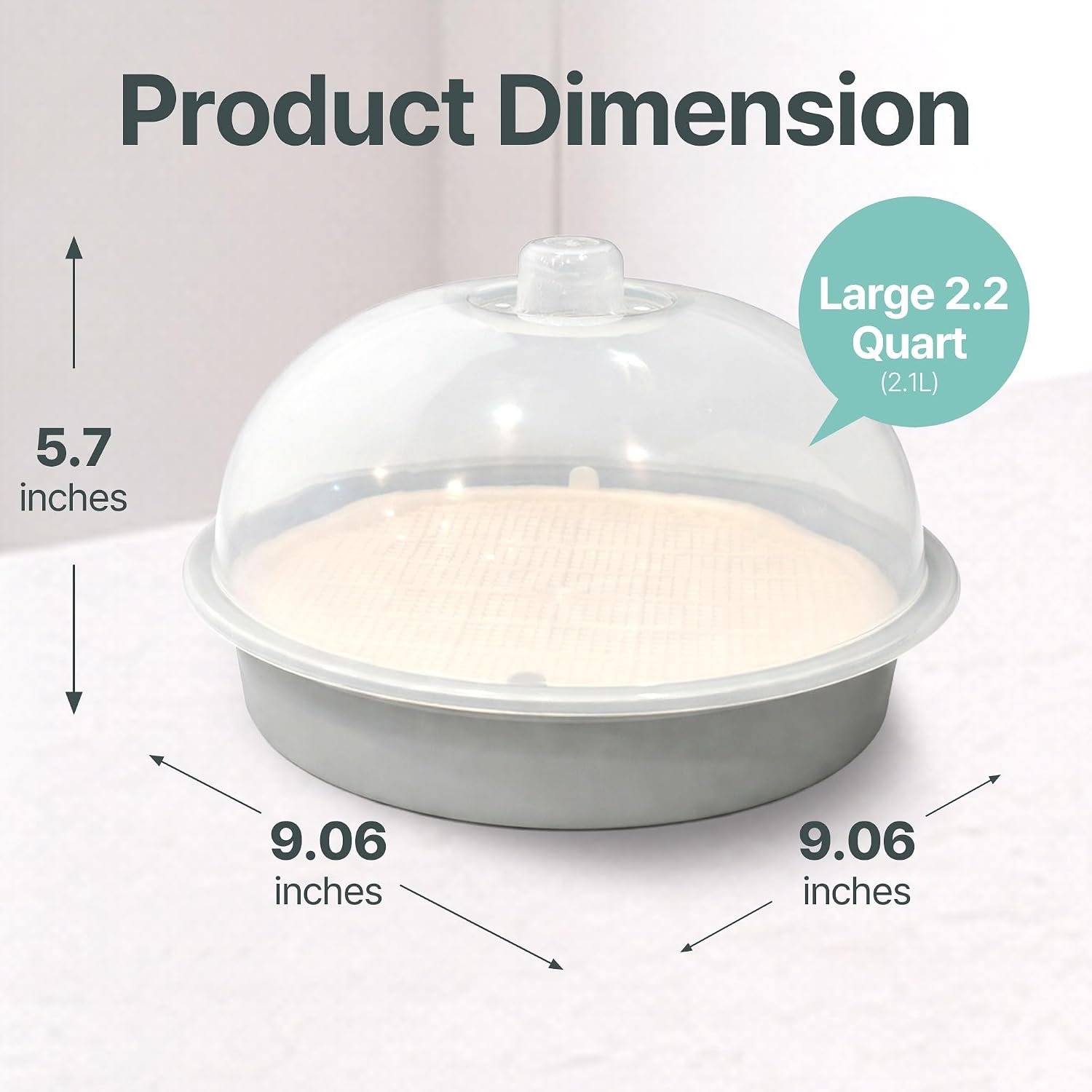 Microwave Food Steamer 2.2 Quart, BPA Free Korean Large Cookware image 2