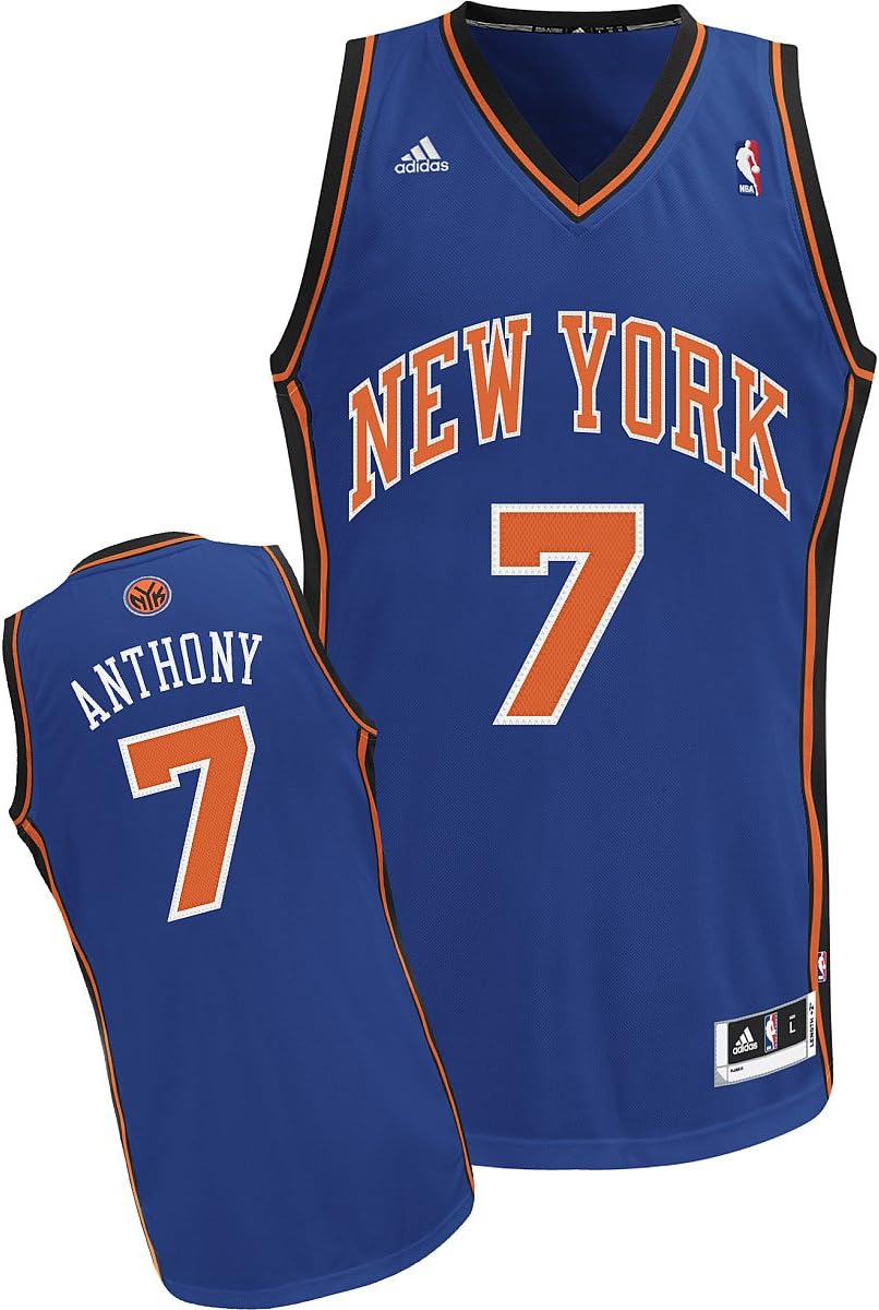 NBA New York Knicks Carmelo Anthony Swingman Jersey, Blue Mens
