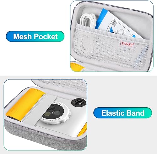 Miniatura 3 de BOVKE Estuche de transporte para máquina etiquetadora MARKLIFE P11, mini impresora térmica compacta portátil, bolsillo de malla adicional para