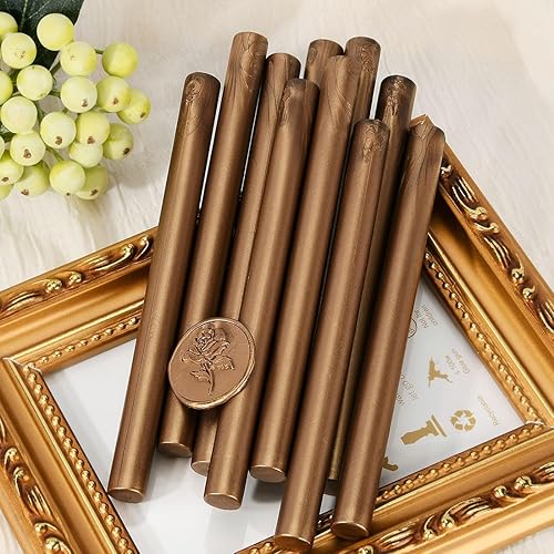 Miniatura 4 de 20 unidades de cera de sellado estándar para pistola de pegamento, palitos de cera de sellado, ideales para invitaciones de boda, cartas, sobres,