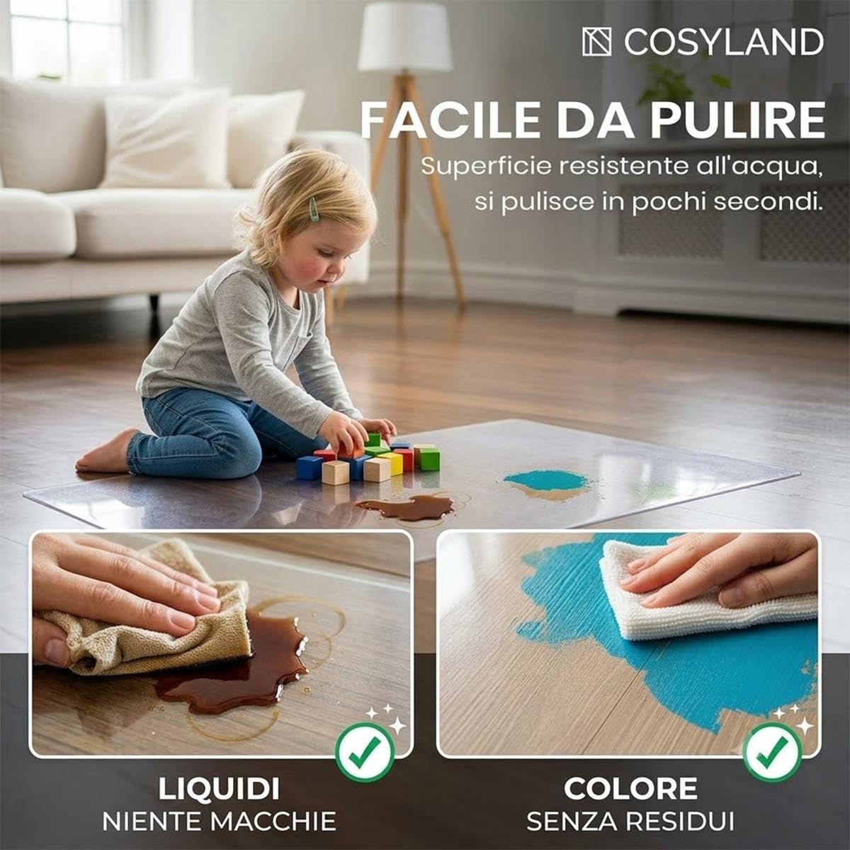 Transparent Tapis De Sol Plaque De Cristal, Protecteur PVC De Verre Souple