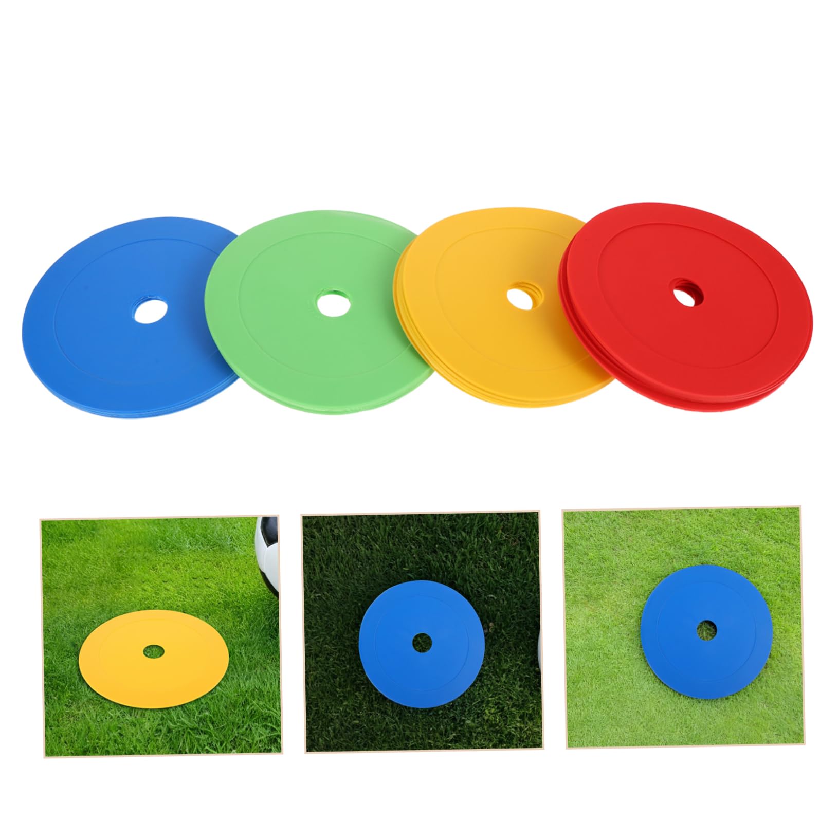 TOYANDONA 25pezzi Marcatori da Pavimento per Sport in Plastica Marcatori Antiscivolo per Allenamento Coni Piatti per Pratica di Agilità nel Calcio per Campi di Allenamento Tappetini