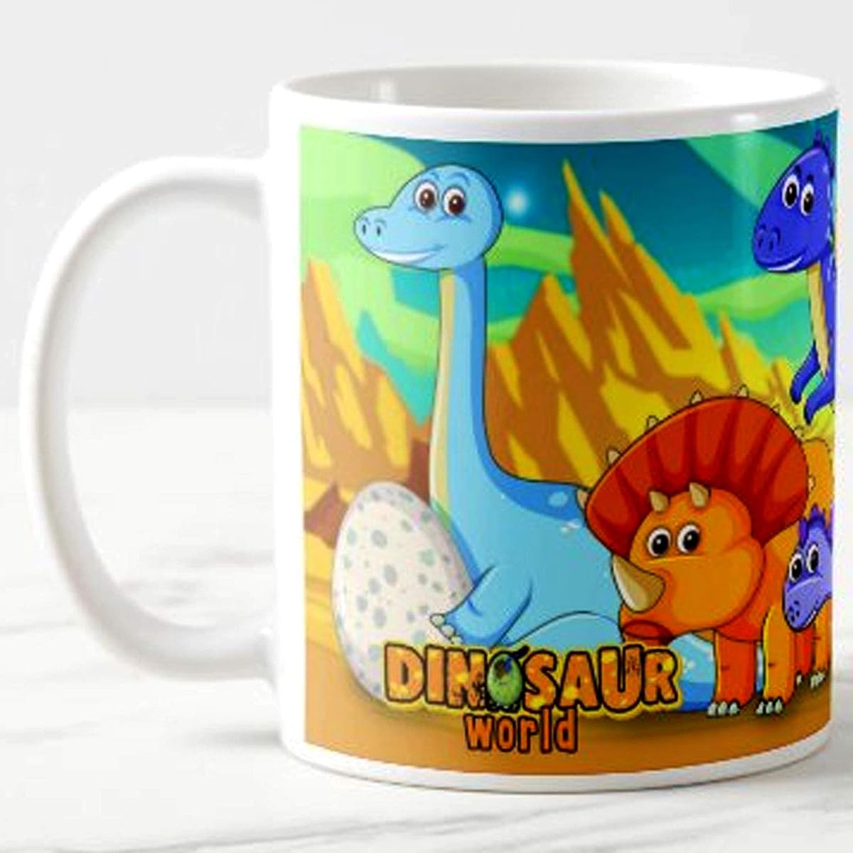 exciting Lives Dinosaur World - Kids Ceramic Milk Mug - Birthday, Return Gift