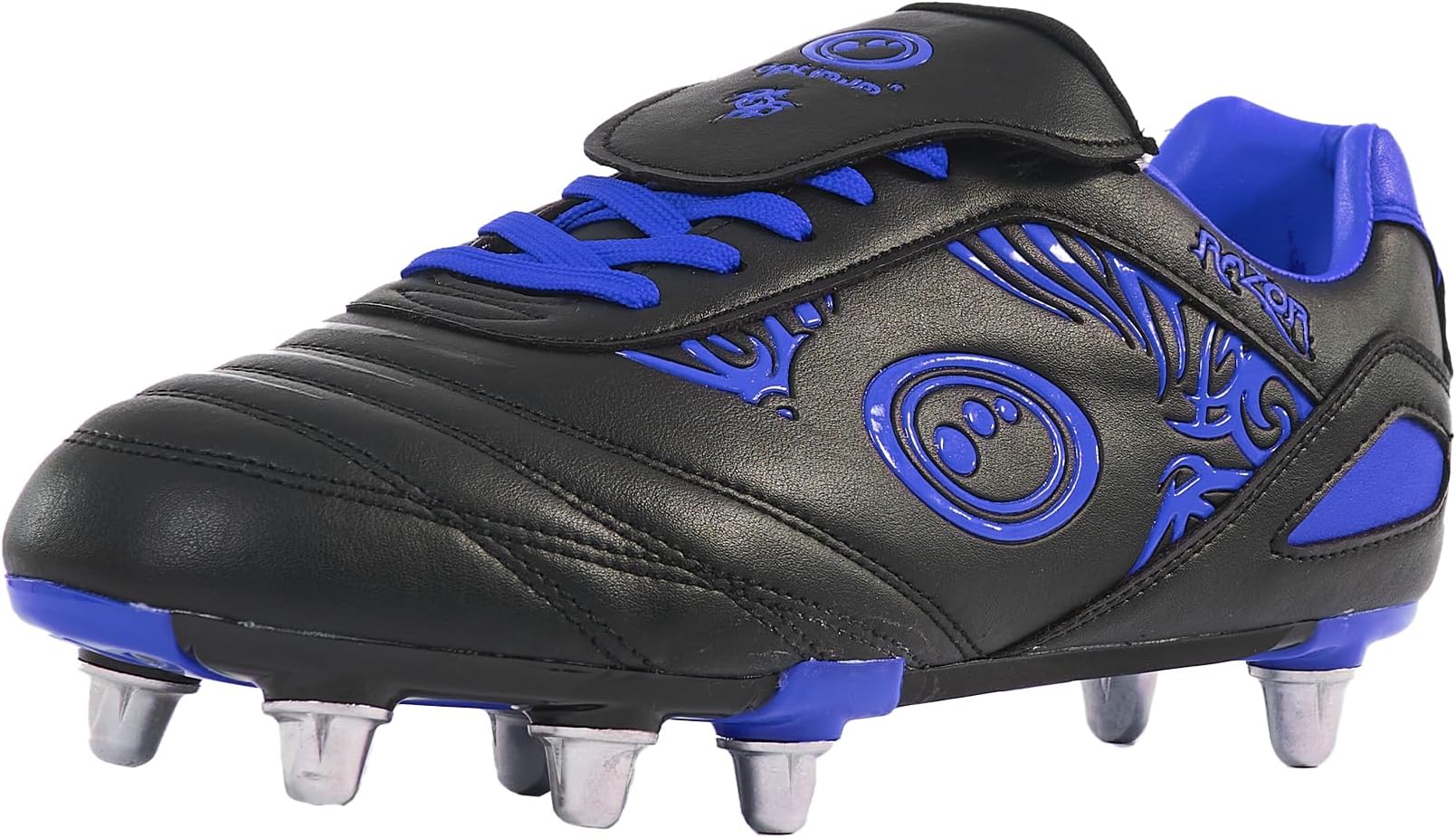 Optimum Razor Rugby Boots | Sturdy Material, Lace-Up - Lightweight | Flexible and Comfortable Mesh Lining | Multicolor, Senior 8 Stud and Junior 6 Stud Available