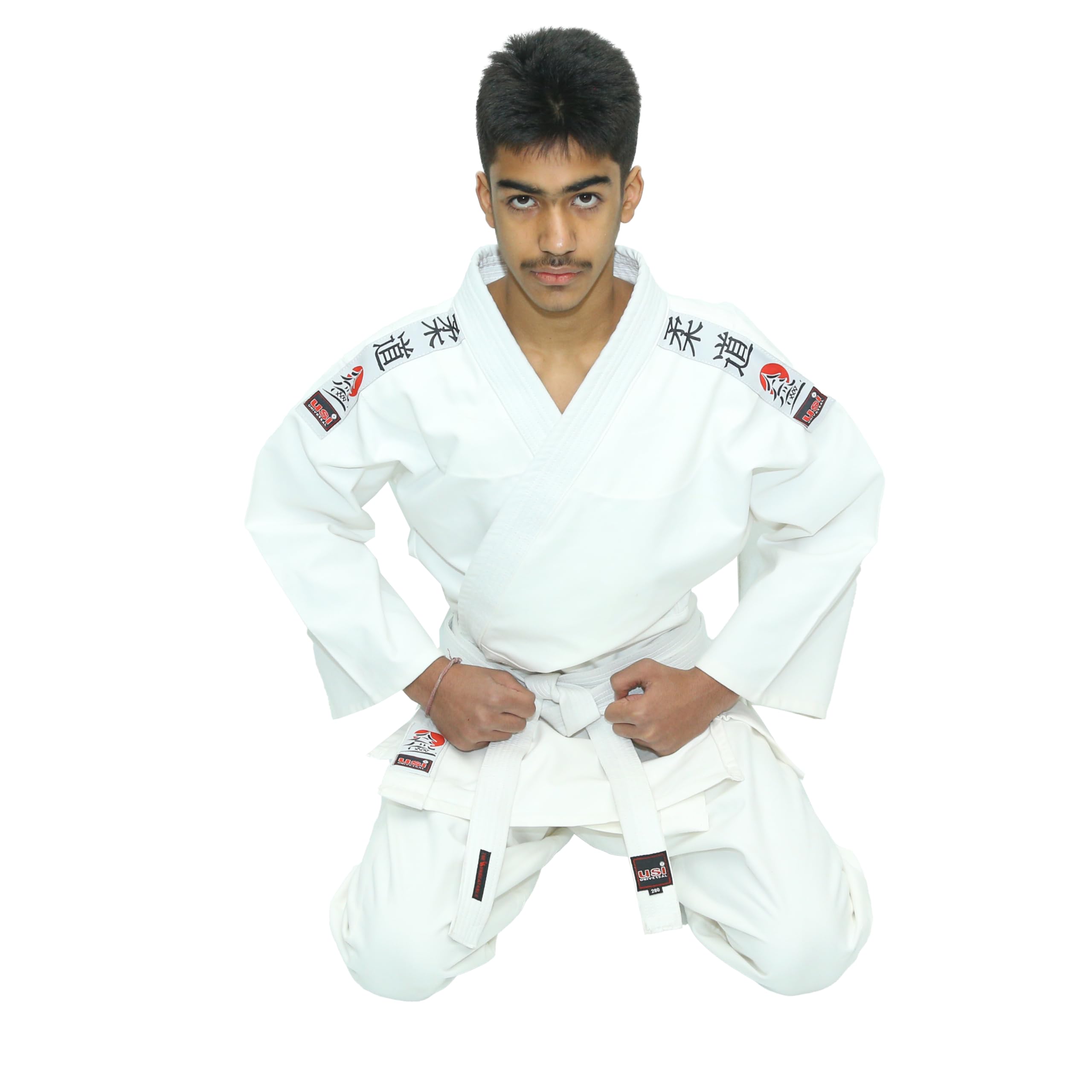 USI Universal 417JB Judo Dress, Judo Karate Dress, Bouncer Dress Including White Belt, Canvas Weave, Poly Cotton Fabric, Traditional Japanese Pattern (Size 190cm) 1