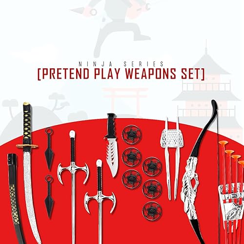 Miniatura 2 de Juego de guerrero ninja con de arco y flecha para niños katana y armas de juguete