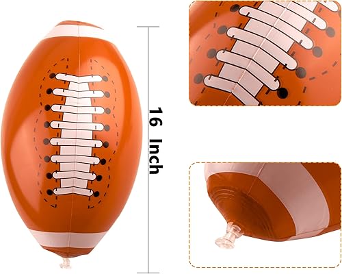 Miniatura 2 de Paquete de 30 pelotas inflables de fútbol de 16 pulgadas para inflar grandes pelotas de fútbol de playa inflables para verano, piscina, playa,