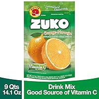 Vista 6 de Zuko Bebida instantánea en polvo naranja Paquete familiar No necesita azúcar Vitamina C 14.1 onzas (paquete de 6)