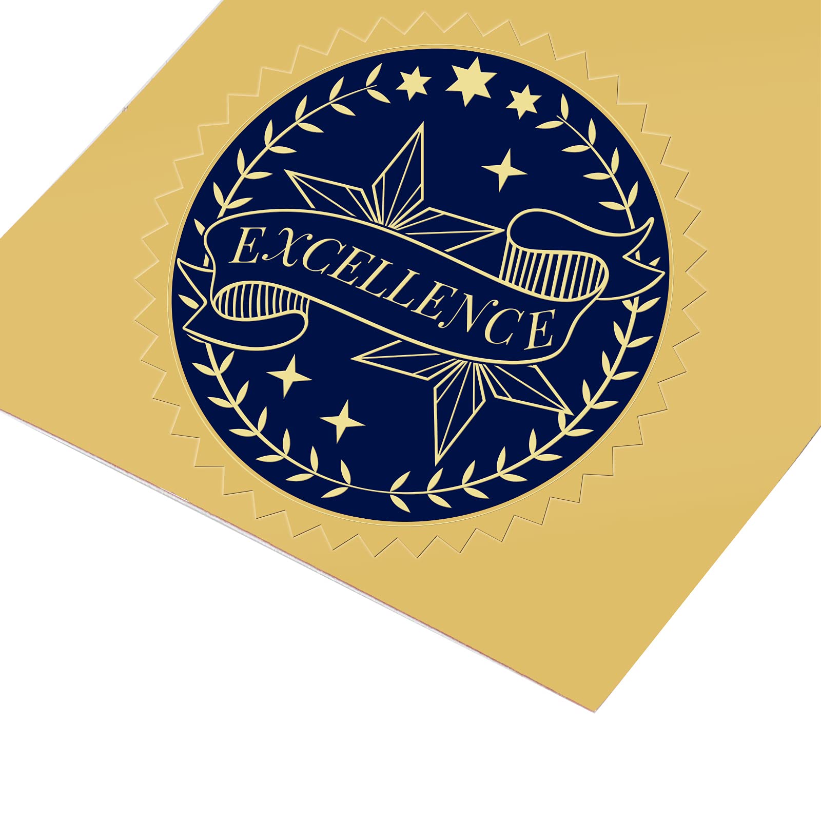 CRASPIRE 100 Pcs Gold Foil Stickers Award Of Excellence Embossed Certificate Seals Self Adhesive Stickers Medal Decoration Stickers Certificate Graduation Corporate Notary Stamps - View #6