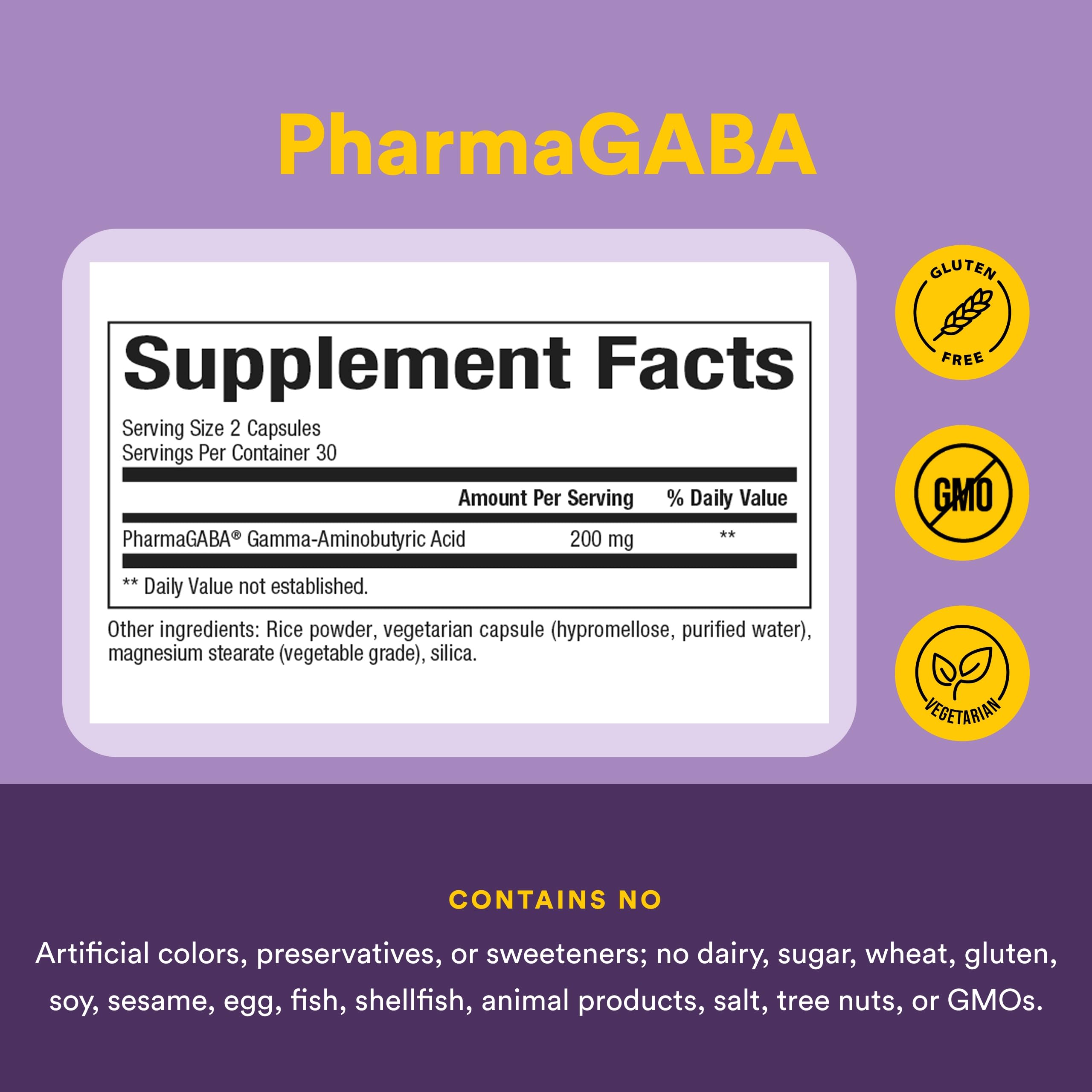 Natural Factors Pharma GABA, Calm, Relaxation & Focus*, 60 Vegetarian Caps — Amazon image 4