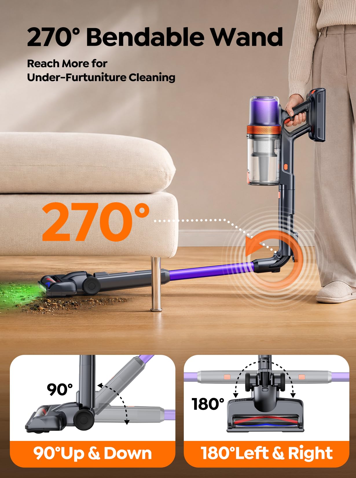 INTETURE Aspirateur Balai sans Fil