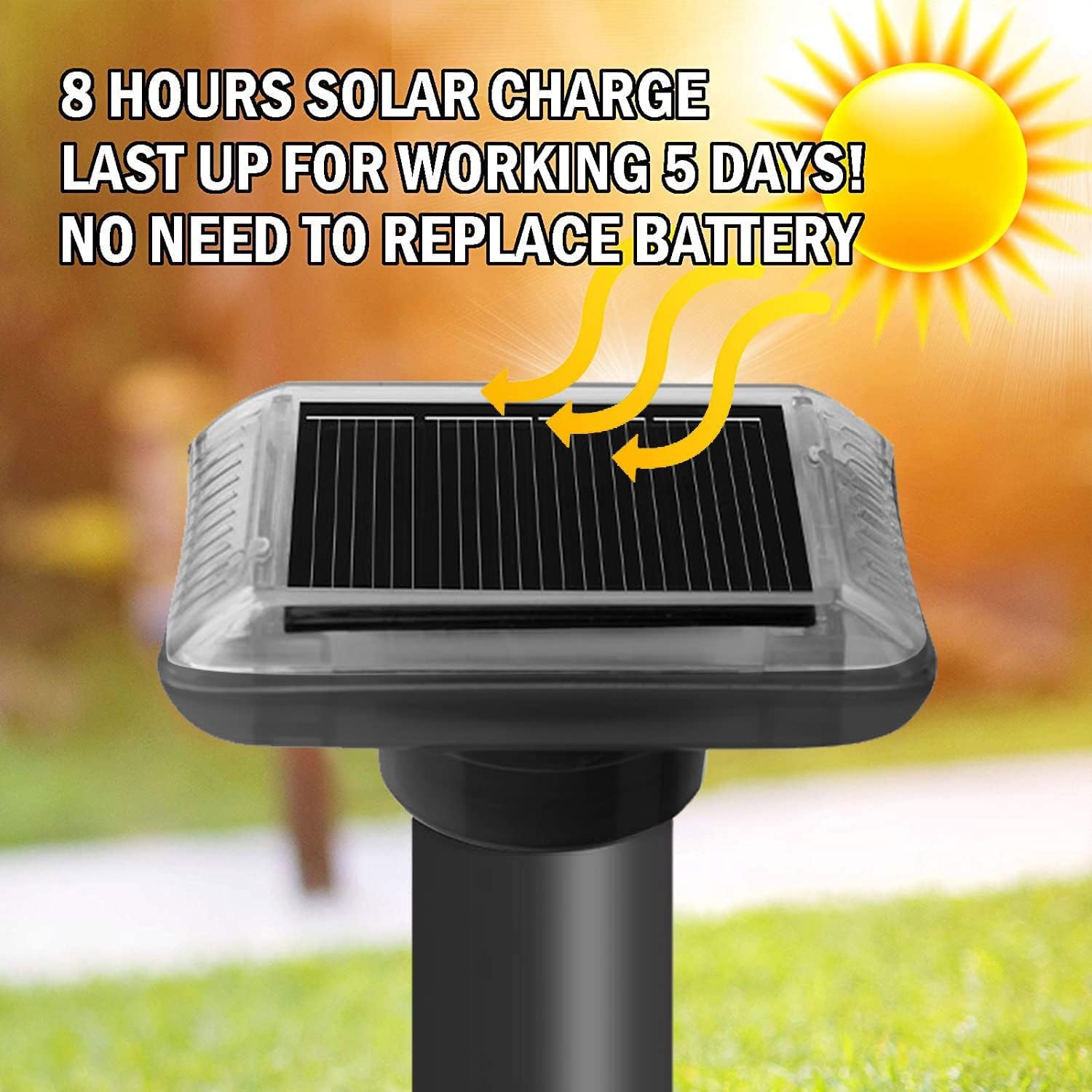 Répulsif à ultrasons - Lot de 4 répulsifs solaires Anti-Taupes - pour repousser Les campagnols, Les Taupes - pour chasser Les campagnols