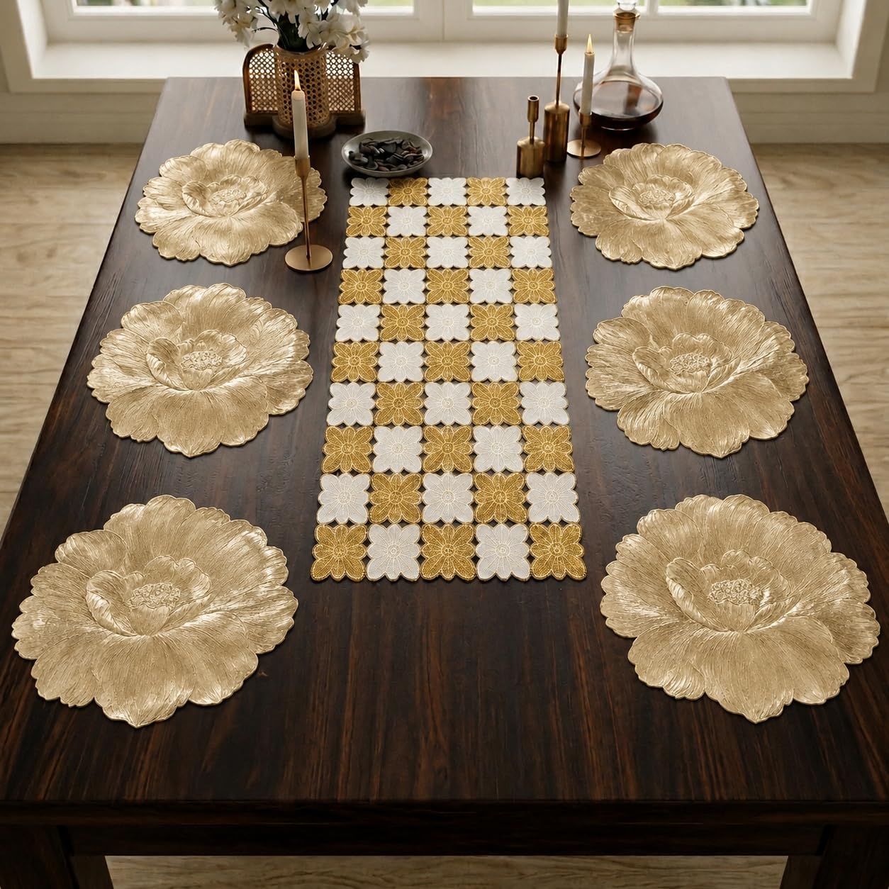 Gold Leaf Placemats - Waterproof & Heat Resistant -29