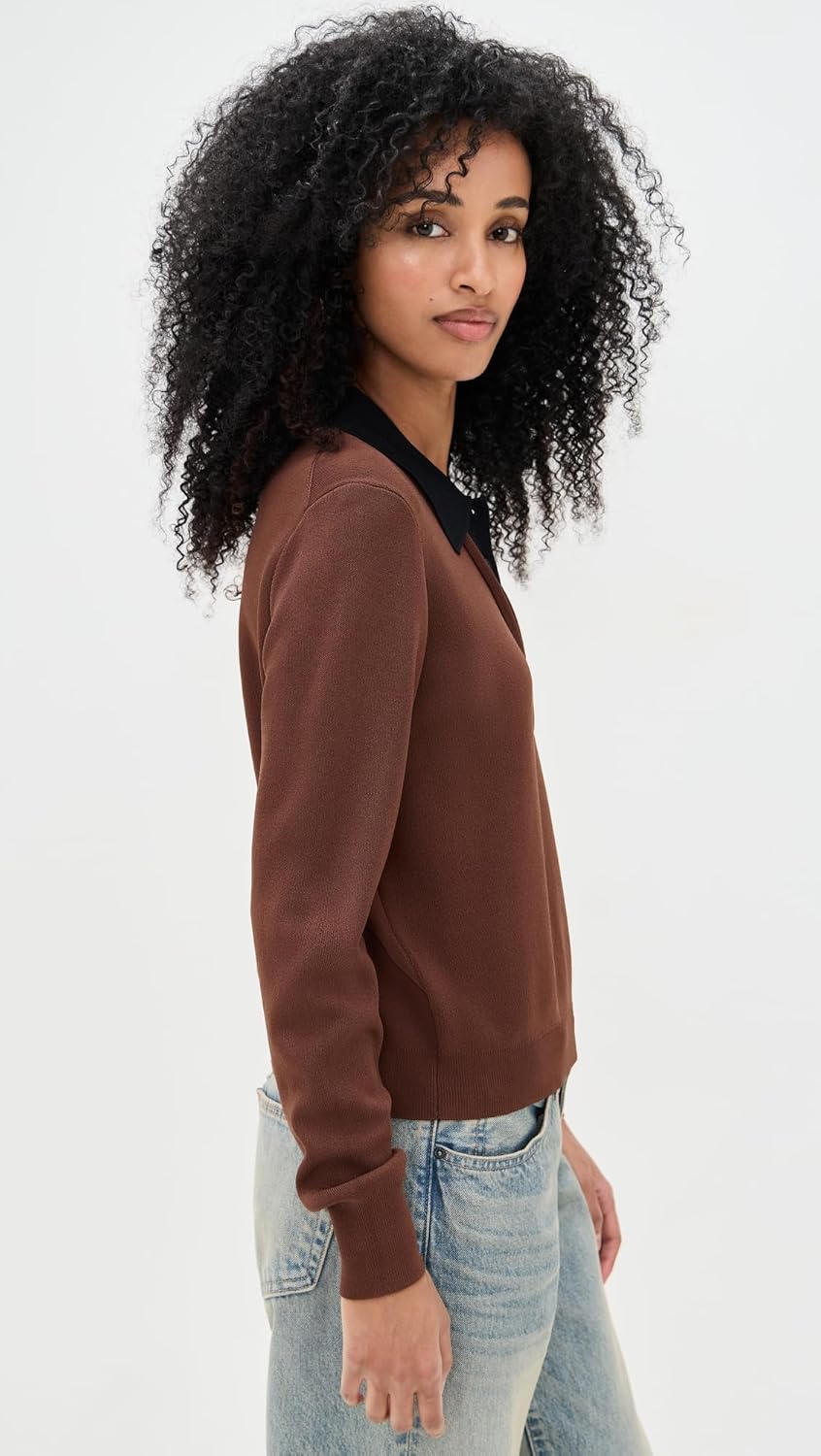 LE BOP Women's Trompe L'Oeil Layered Polo - Image 5