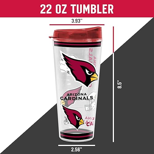 Miniatura 165 de Rico Industries NFL - Vaso de fútbol americano de doble pared, 16 onzas, tapa W