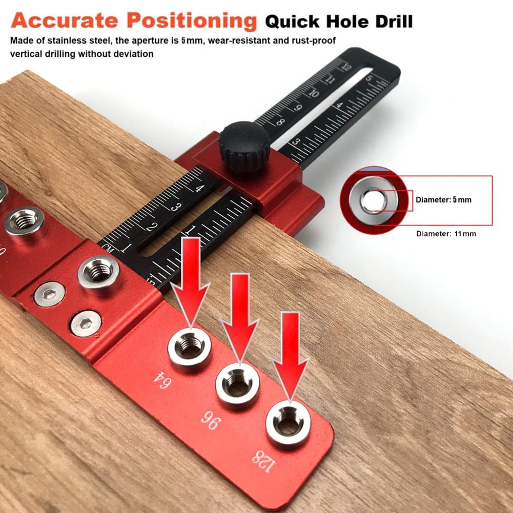 Meetblokken Multi Houtbewerking Sliding Gauge Aluminium Scribe Heerser Dieptemeter T-Vierkante Scribing Meetinstrumenten Markering Gauge T Heerser(Type B (0-210) mm