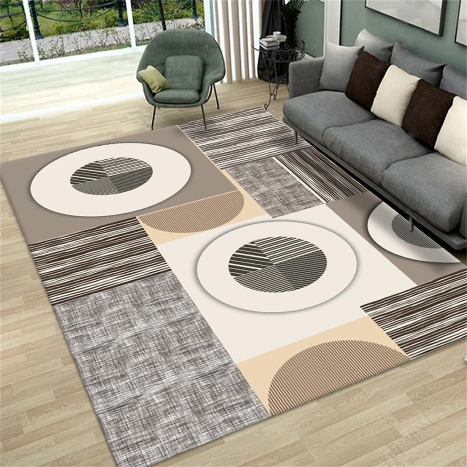 Tapis de couloir et grand salon gris déco Noël 200x250cm moderne