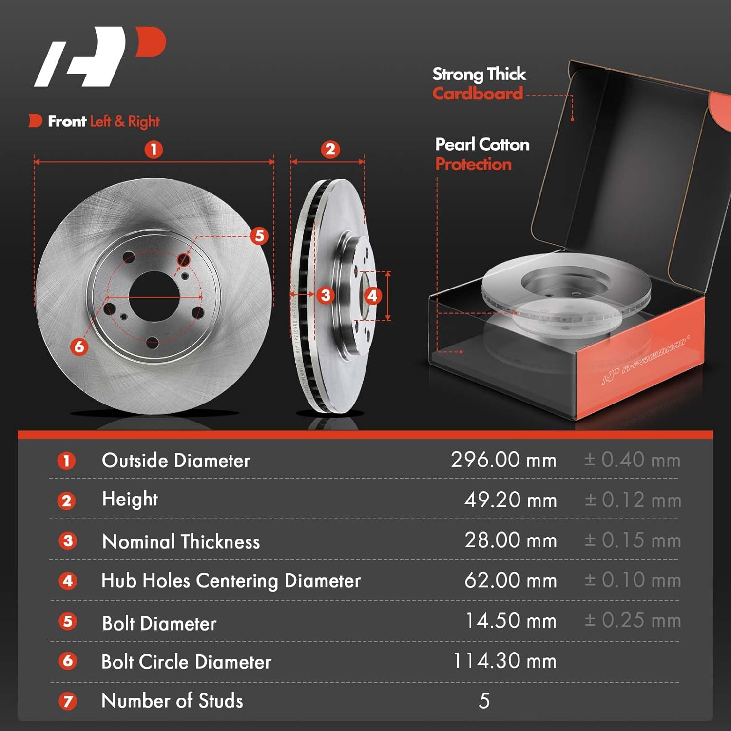 A-Premium Front and Rear Disc Brake Rotors and Ceramic Pads Kit with Calipers Compatible with Toyota Highlander 2004 2005 2006 2007 16-PC Set