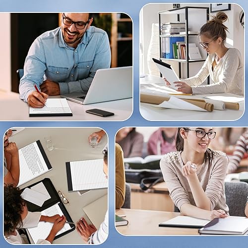 Miniatura 6 de PINJINGPRO Bloc de notas legales de 8.5 x 11.75 pulgadas de ancho, 30 hojas de impresión perforada de doble cara, 6 unidades, con parte trasera