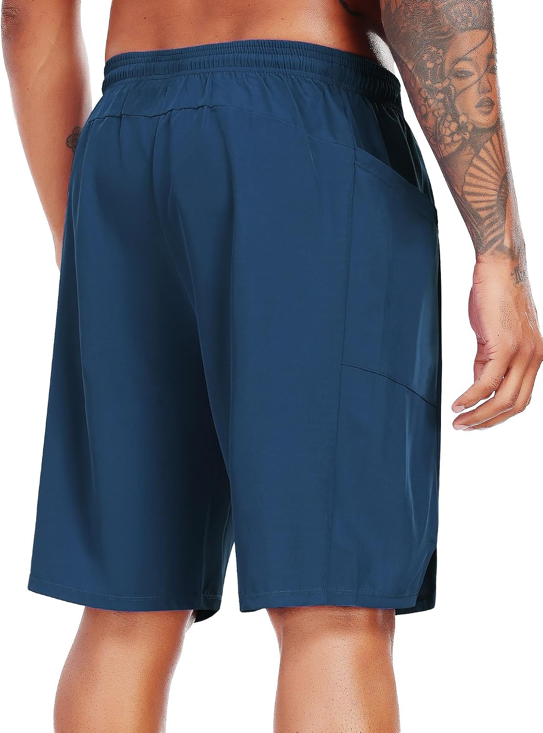 NELEUS 2 in 1 Men 9" Dry Fit Athletic Bermuda Workout Shorts for Basketball, Beach, Casual