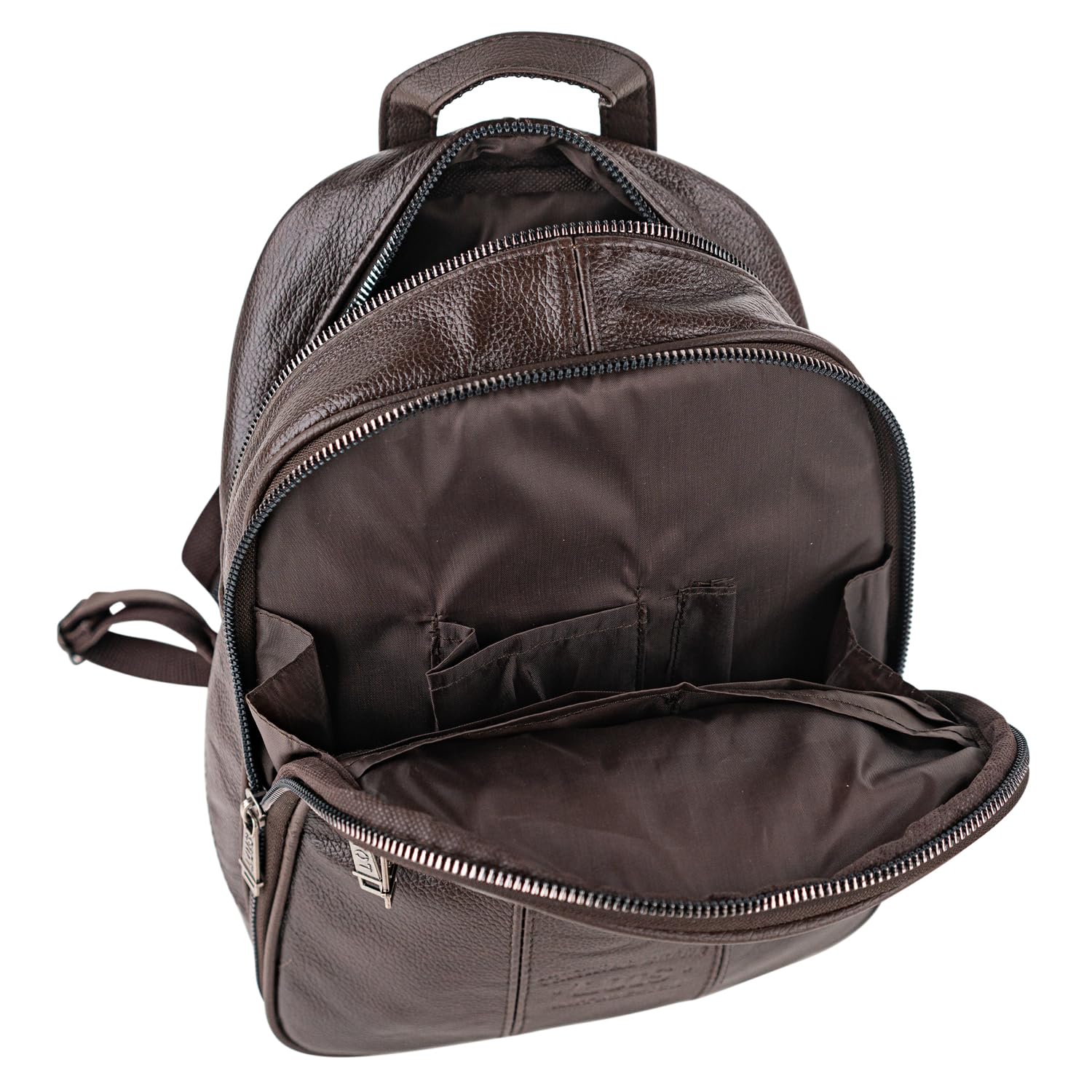 Zainetto Unisex in Vera Pelle, Mini Zaino Compatto per Città e Viaggio, Tas