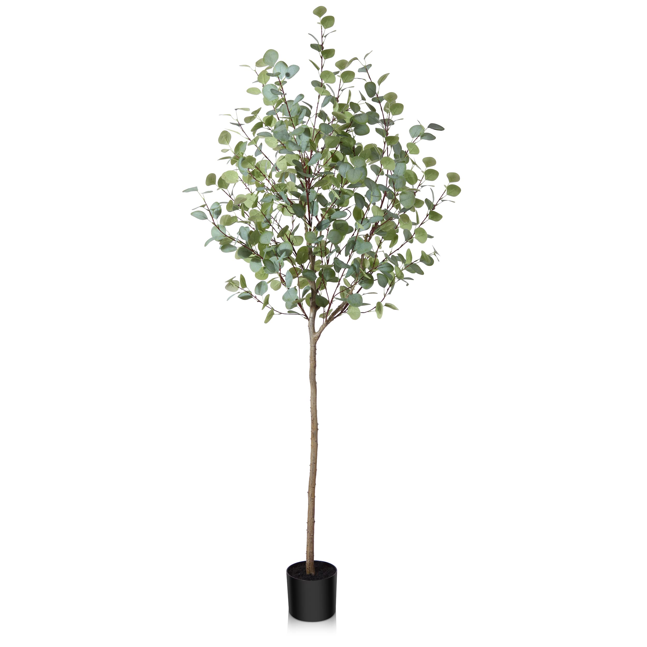 LOMANTO Artificial Eucalyptus Tree 6Ft Fake Eucalyptus Plant in Pot Faux Tree for Home Decor Indoor Living Room Office Perfect Housewarming Gift 1Pack