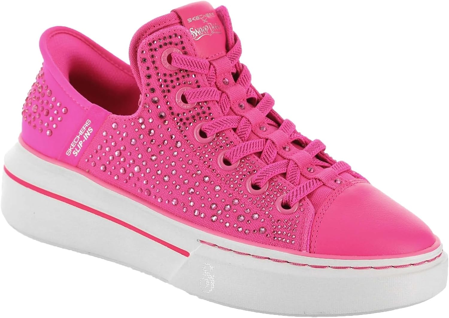 Skechers Womens Snoop One - Rhine-Stoned Hands Free Slip-ins