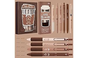 Harloon 15-Piece Coffee Collection Color Press Pens