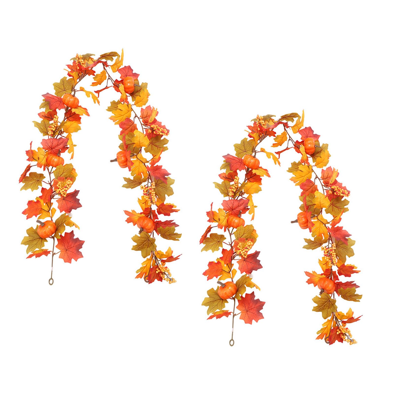 Flexible Faux Fall Foliage Wreath, Autumn Decor for Year-Round Indoor Outdoor Seasonal Displays Artificial Fall Foliages Decoration