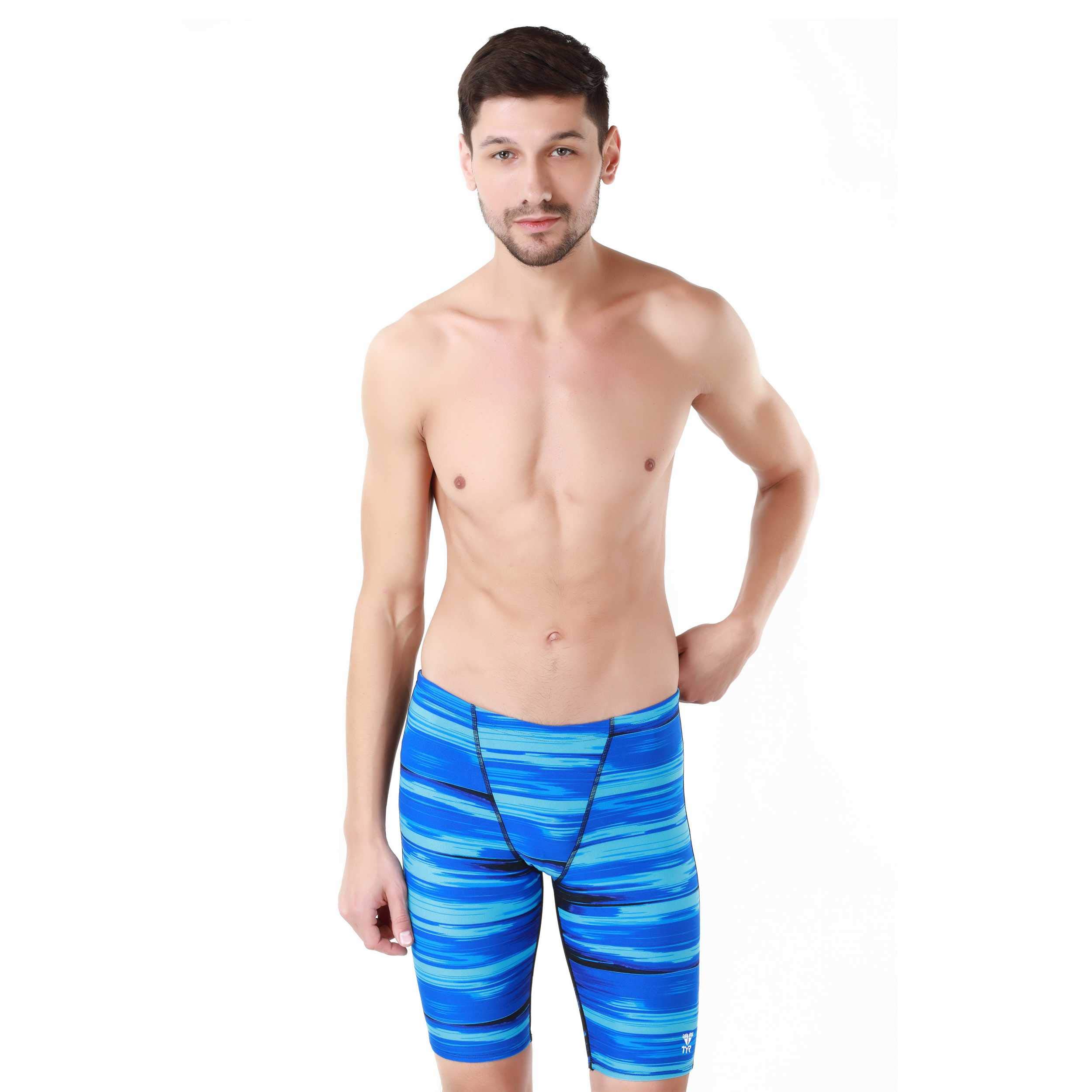 TYR Men's Polyester Lumen Jammer (Blue-Black, XXXL/42)-picture-45