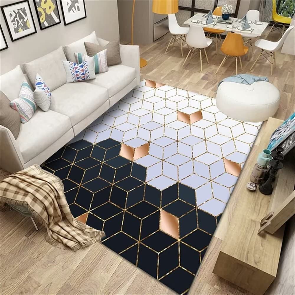 alfombra infantil niño La geometría de lujo ligero se puede cortar Alfombras Lavables En Lavadora Blanco Alfombras Habitacion Infantil alfombra antideslizante cocina Alfombra Infantil Pequeña a