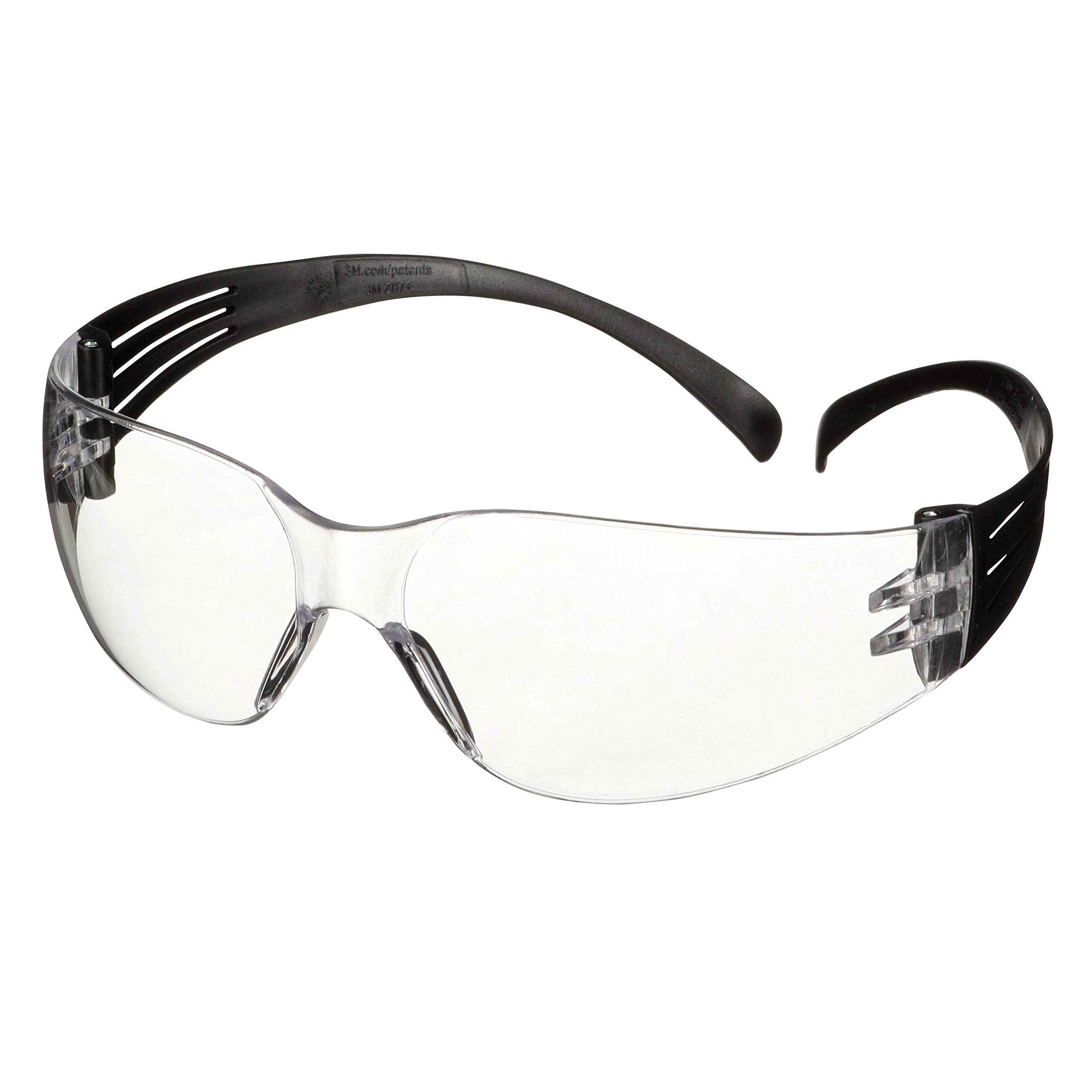 3M SecureFit 100 Lunettes de sécurité, monture noire, antirayure/antibuée, optiques incolores, SF101AF-BLK-EU, 5 paquets