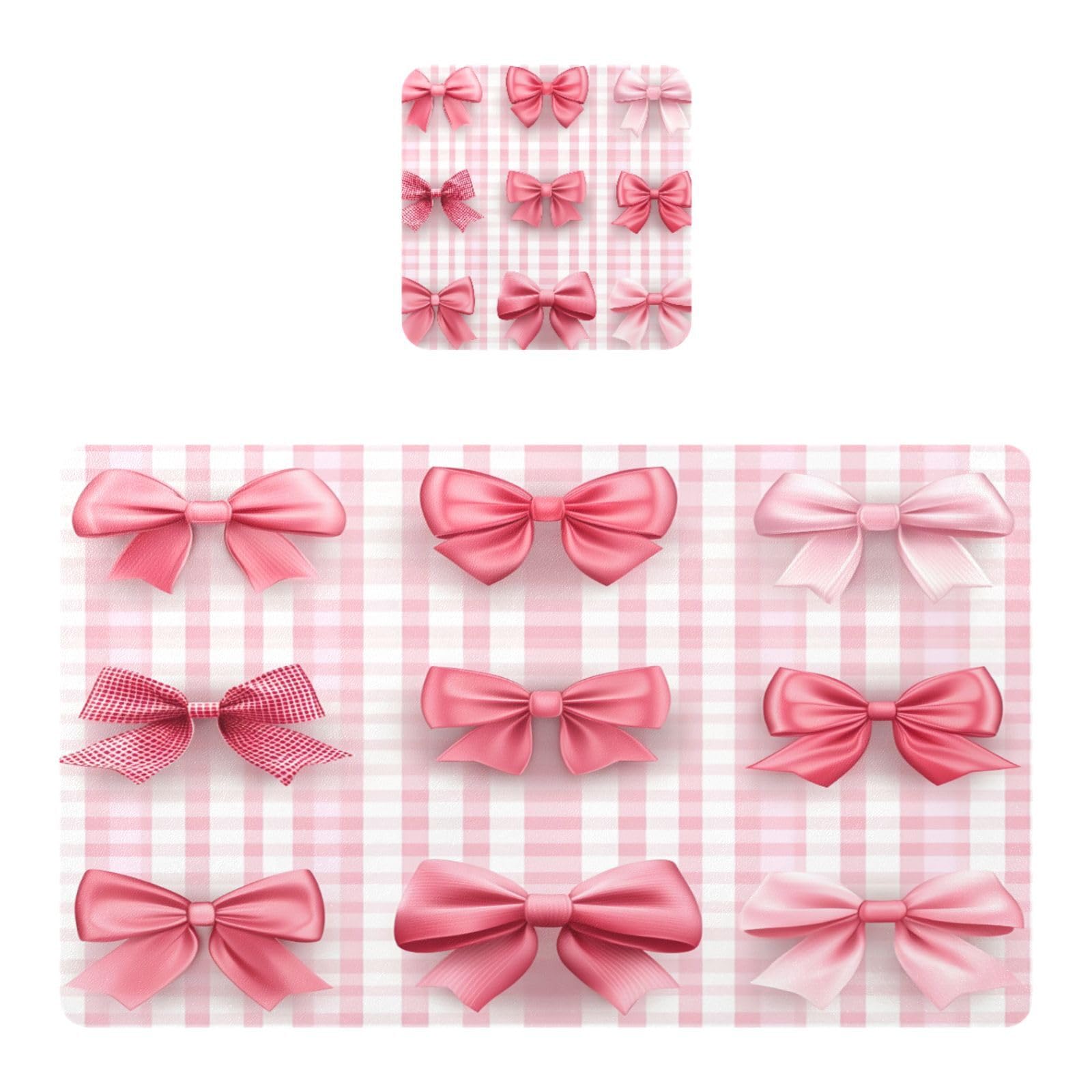 BURSTDDY Bows Placemat Waterproof Place Mat for Dining Table