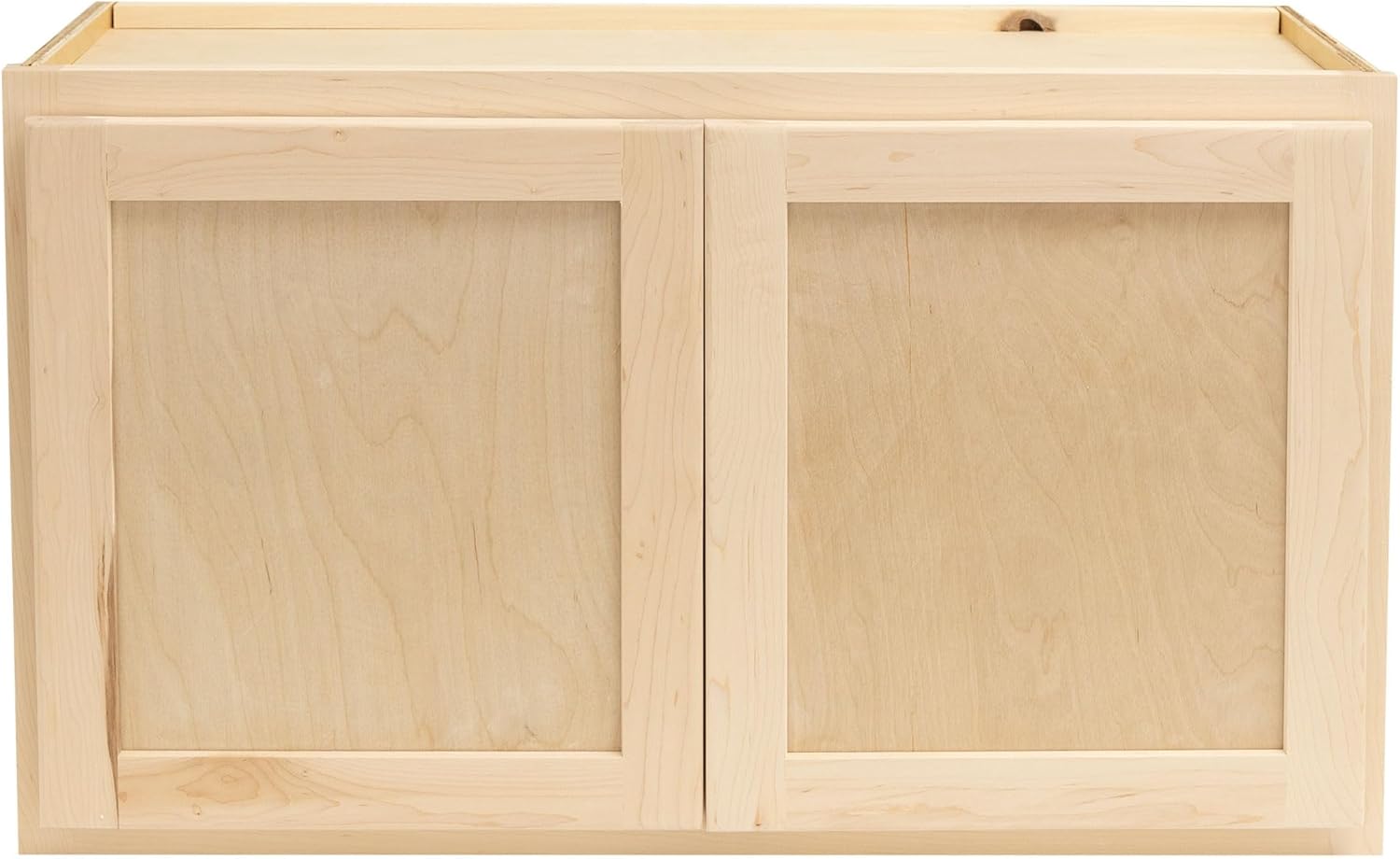 Quicklock RTA (Ready-to-Assemble) | Microwave Wall Kitchen Cabinet - Shaker Style 100% Hardwood Made in America Soft Close Hardware Storage (Raw Maple, 12inch D x 30inch W 18inch H) (MUWMIC301812RTA)
