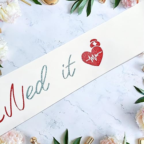 Miniatura 3 de Decorit Faja de graduación de enfermería con texto en inglés «I Survived I Survived», ideal para regalo de graduación de enfermería para mujeres de