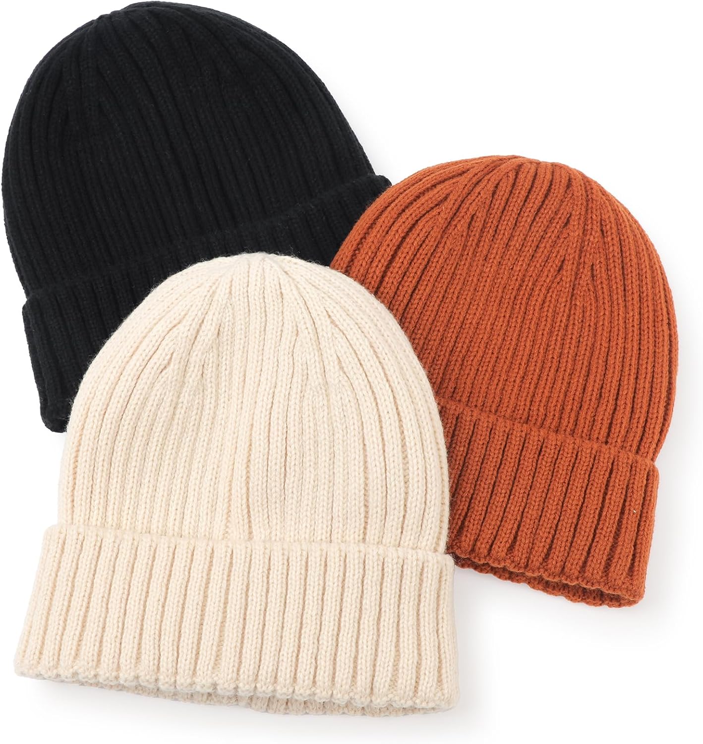 DRESHOW Womens Satin Lined Beanie Warm Winter Beanies Hat Silk Beanie Caps Cuffed Hat Soft Unisex Solid Skull Cap - Image 8