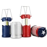 Lichamp LED Camping Lantern, 4 Pack Battery Powered Flashlight for Power Outages, Portable Collapsible Hanging Light Essential for Home, Outdoor, Emergency Lamp Survival Kit Gear for Hurricane, C2