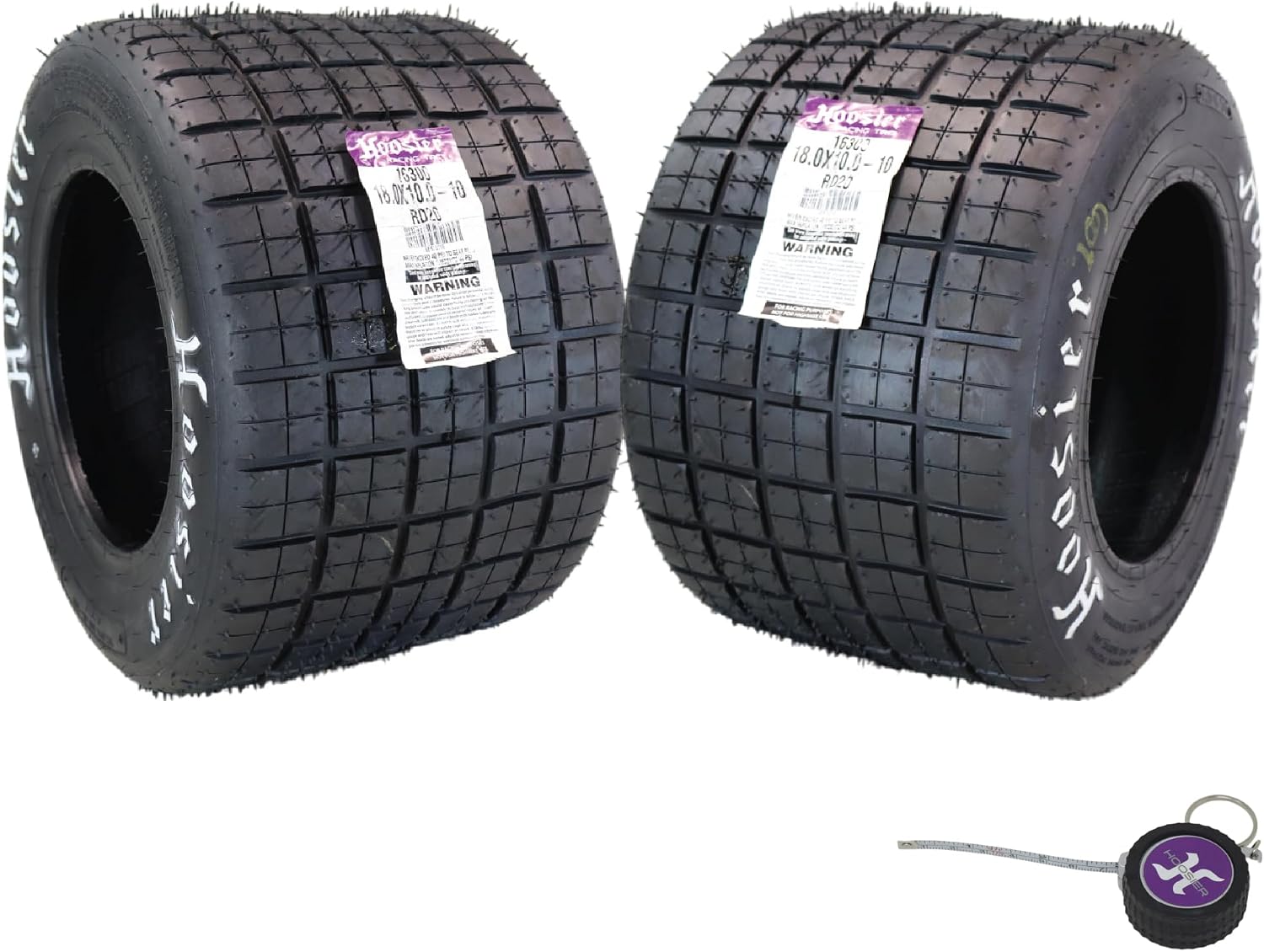 Hoosier Flat Track & TT (Tourist Trophy) Tire for ATV Tire & Off-Road Racing with Hoosier Keychain (18.0X10.0-10 CB RD20 2 Pack)