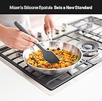 Vista 6 de Misen Nonstick-Safe Silicone Spatula - Dishwasher Safe, Heat Resistant - Versatile Professional-Grade Kitchen Tool for Pancakes, Eggs, and Baking