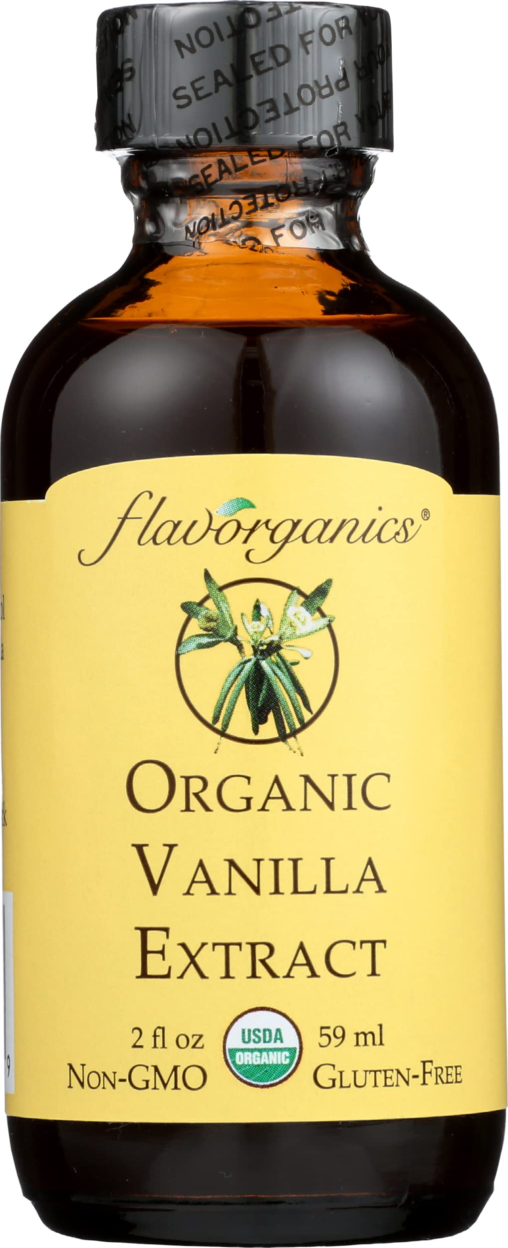 Flavorganics Organic Vanilla Extract, Gluten Free, Non GMO, 2 Ounce (Pack of 1)