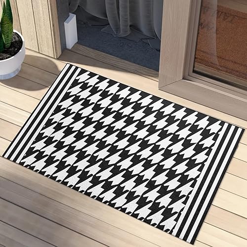 Miniatura 6 de Alfombras de baño antideslizantes, alfombras de baño bohemias, antideslizantes, tapete de terciopelo para exteriores, tapete de diseño duradero,