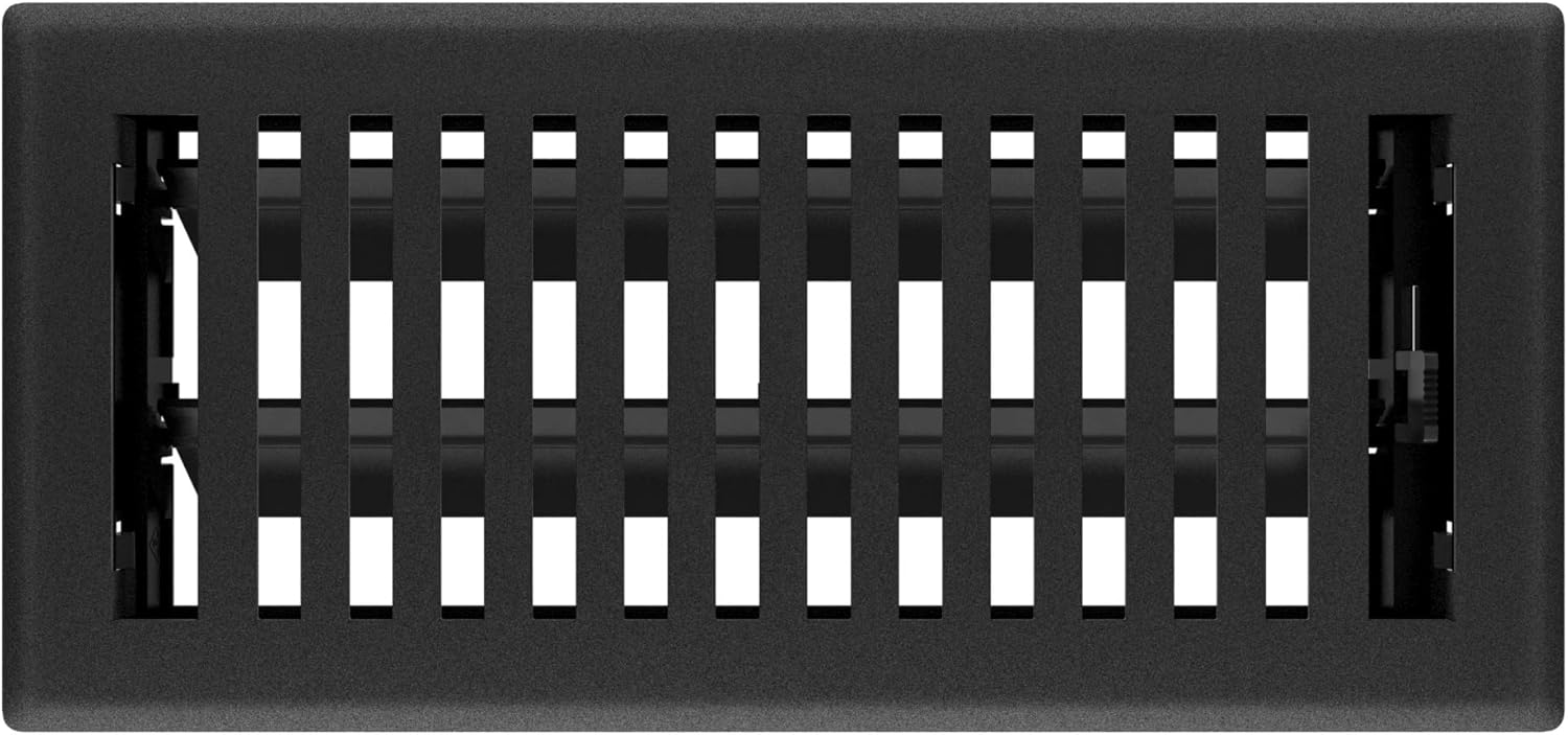 Imperial RG3439 4 x 10-Inch Montezuma Decorative Floor Register, 5-Pack, Black Iron