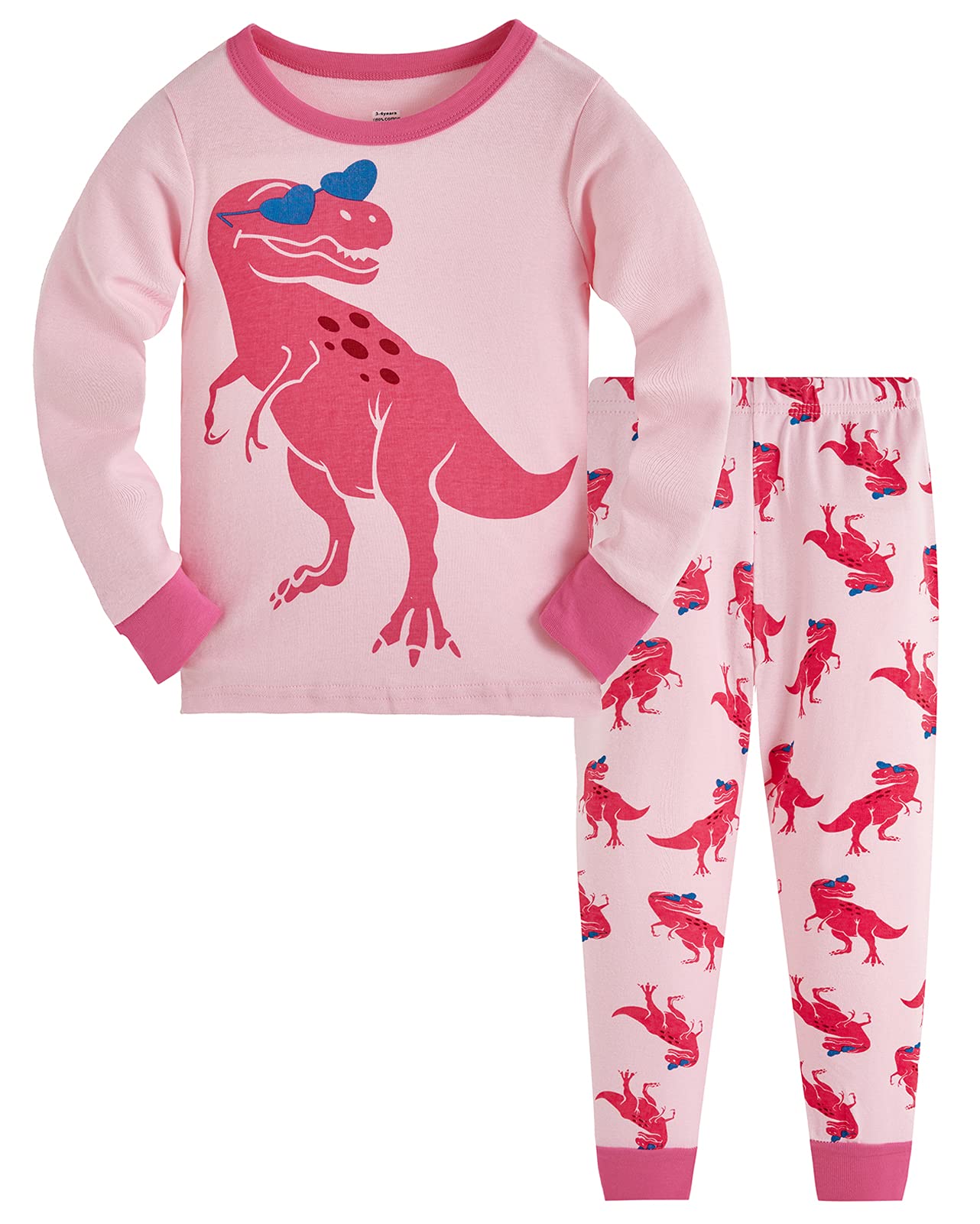 Girls Christmas Pyjamas Set Toddler Clothes Sleepwear Animal Printed Nightwear Winter Long Sleeve PJs 2 Piece Outfit Xmas Gift for Kids — view 23