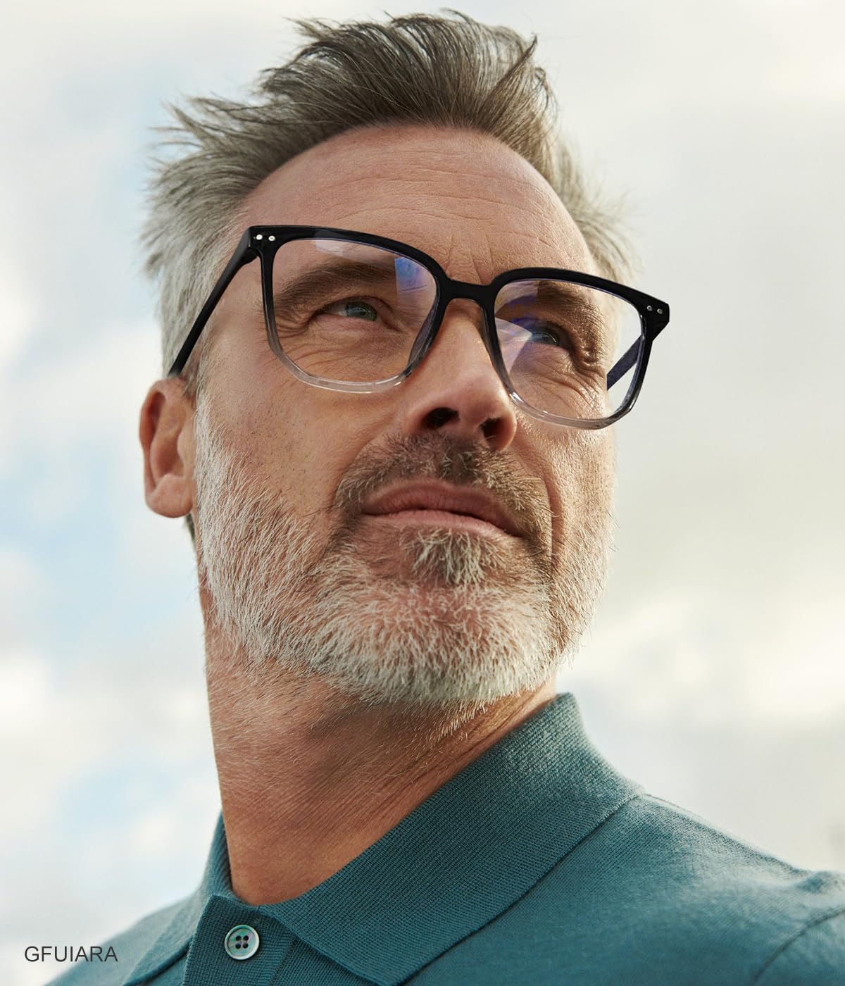 GFUIARA Lunettes de blocage de la lumière bleue pour homme et femme - Lunettes carrées à la mode pour ordinateur/télévision/téléphone portable/lunettes de jeu