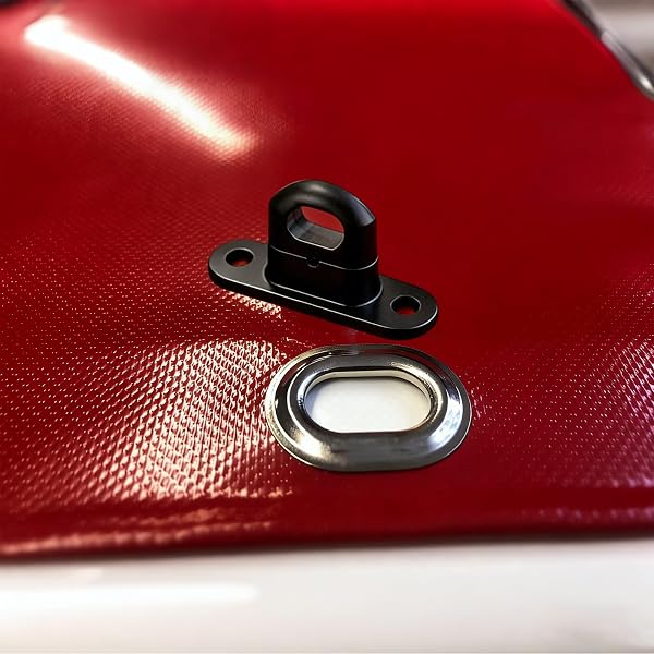 KOUHA 12x Verrou Tournant pour Oeillets Ovales Bâches en Plastique Verrous Tournants pour Oeillets Ovales Verrou Tournant de Bâche 42x22mm Oeillets de Bâche Oeillets Ovales en Plastique - 5