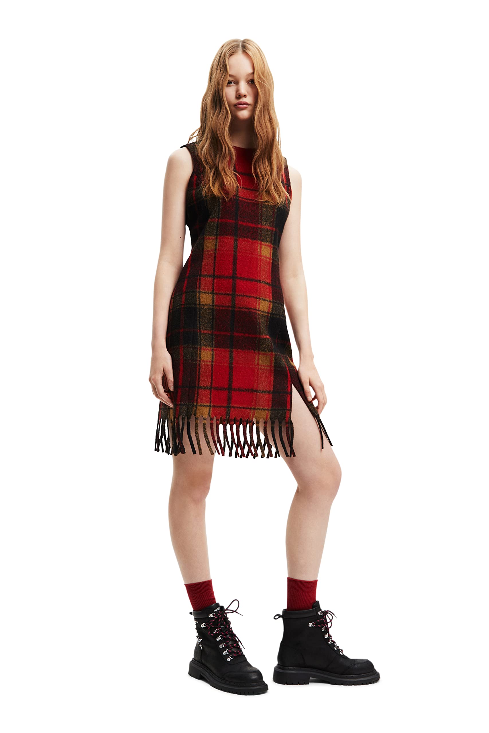Desigual Women's Vest_elsa 3007 Burgundy Casual Dress, red, M