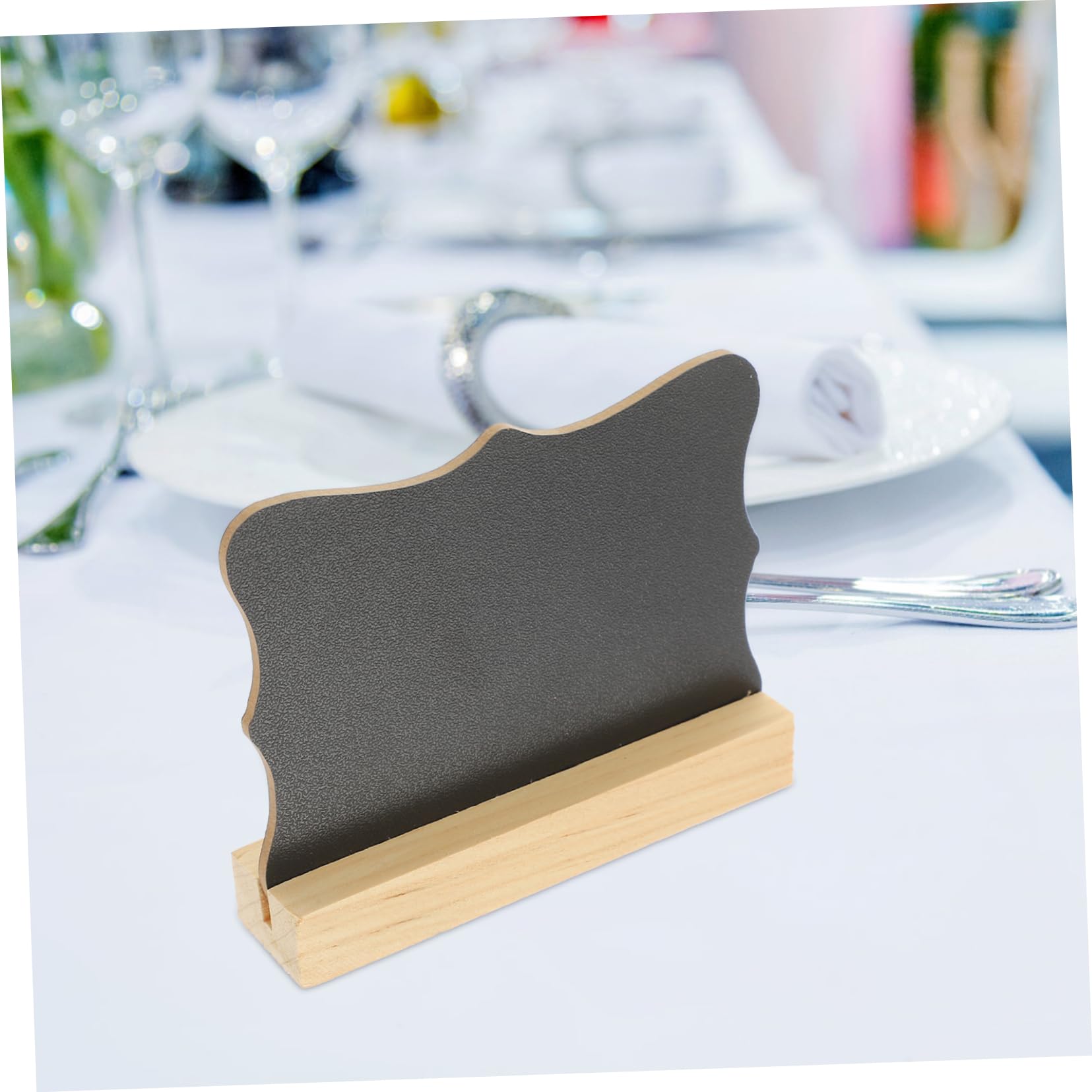 ARTIBETTER 4 Ensembles Ornements À Tableau Noir Double Face Petit Panneau De Décoration Intérieure Craie Table De Table Planche Mini-tableaux Mini Panneaux De Tableau En Bois 5 Pièces * 4