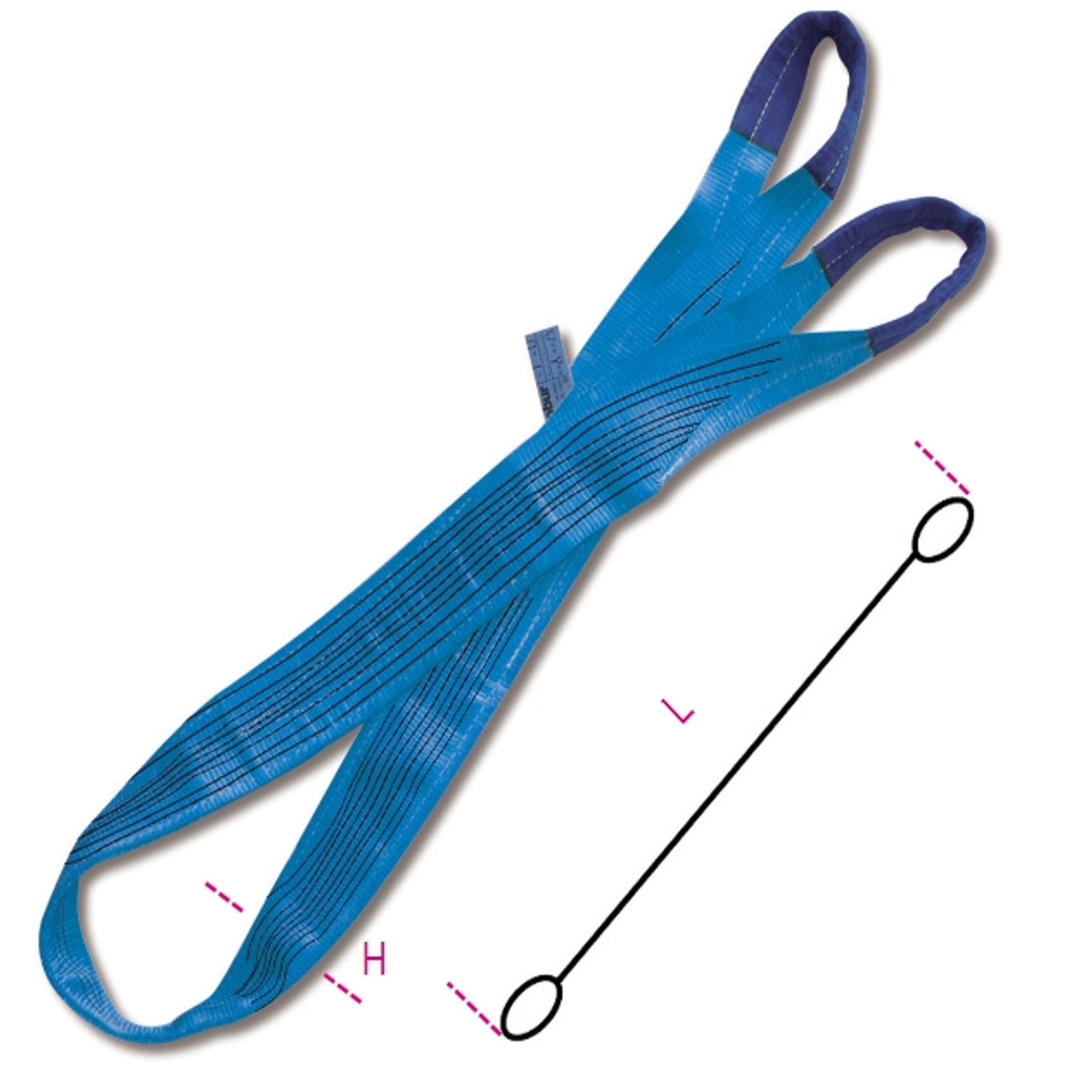 8160 6-T8-ESLINGAS ELEVACIÓN AZUL élingue de levage textile bleue pour atelier