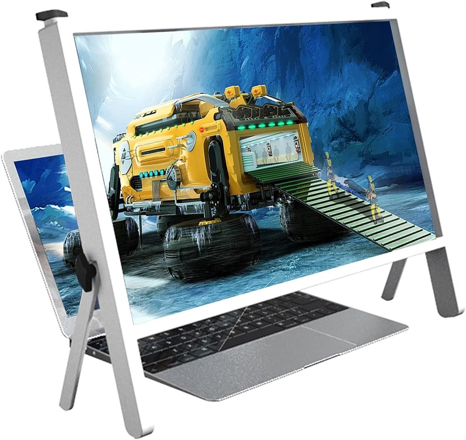 Pellicola Protettiva per Schermo Portatile da 21 Pollici, Schermo di ingrandimento per Computer, Amplificatore di Lettura Blu-Ray 3X Ultra-Trasparente, Portatile